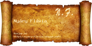 Nyáry Flávia névjegykártya